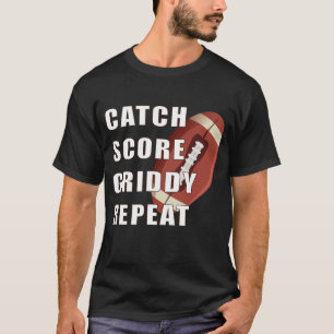 T-shirt score de capture griddy répétition, football améri
