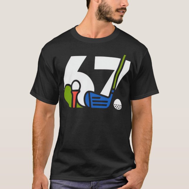 T-shirt Score de golf 67 Graphique  (Devant)