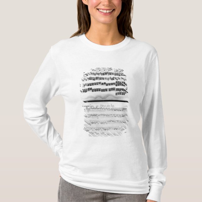 T-shirt Score de musique pour la suite de Telemann pour (Devant)