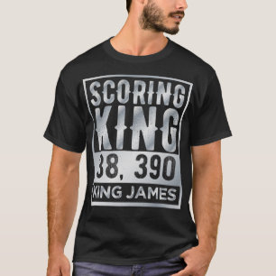 T-shirt Scoring King James Vintage Silver Texte