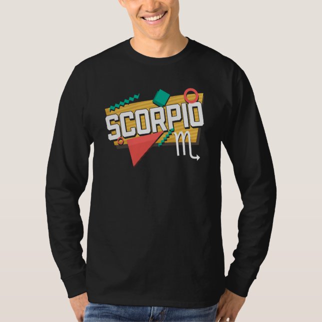 T-shirt Scorpio 90s Horoscope Zodiac Sign Astrology (Devant)