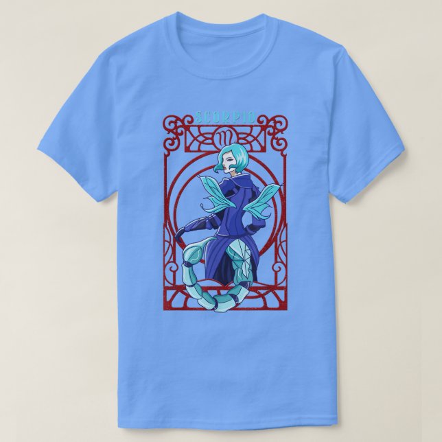 T-shirt Scorpio Anime Anniversaire Fées Fées Scorpio (Design devant)
