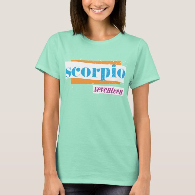 T-shirt Scorpio Aqua (Devant)