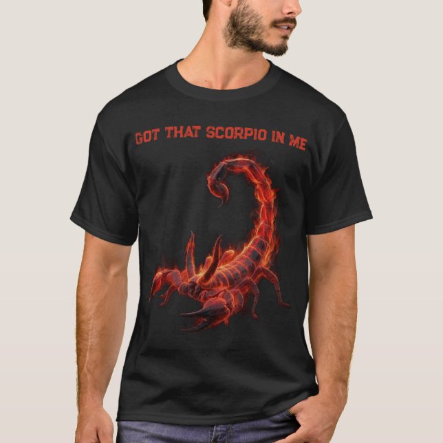 T-shirt Scorpio Birthday Gift | Zodiac | Fiery Scorpion (Devant)
