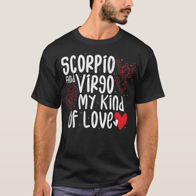 T-shirt Scorpio Et Virgo Mon Amour - Astrologie (Devant)