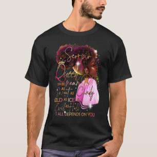 T-shirt Scorpio Girl Anniversaire Melanin Afro Queen pour