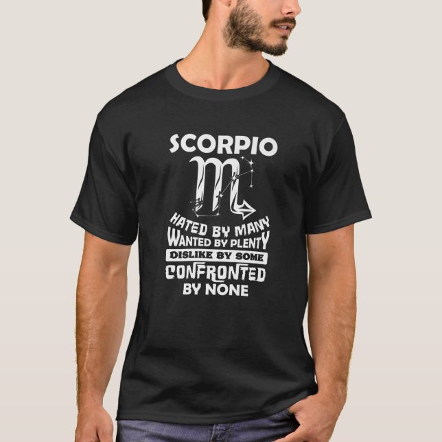T-shirt Scorpio Hated By Many October November Zodiac Birt (Devant)