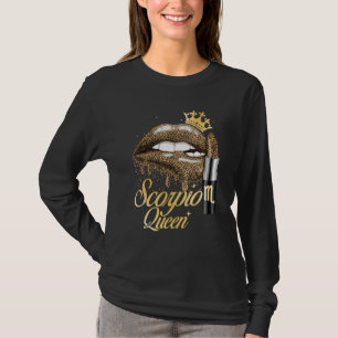 T-shirt Scorpio Queen Zodiac Signal Horoscope Anniversaire