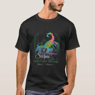 T-shirt SCORPIO SCORPION T Étoile Signal Anniversaire Cad