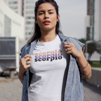 T-shirt Scorpio, signe zodiaque | Couleur d'alimentation n