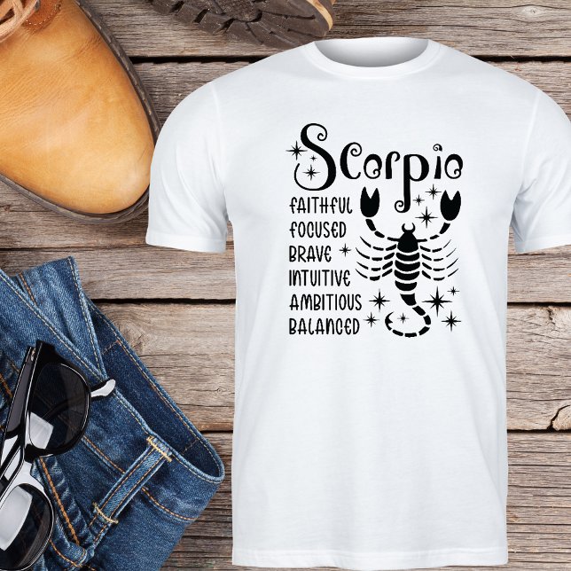 T-shirt Scorpio signe Zodiaque Horoscope Personnalité Trai (Créateur téléchargé)