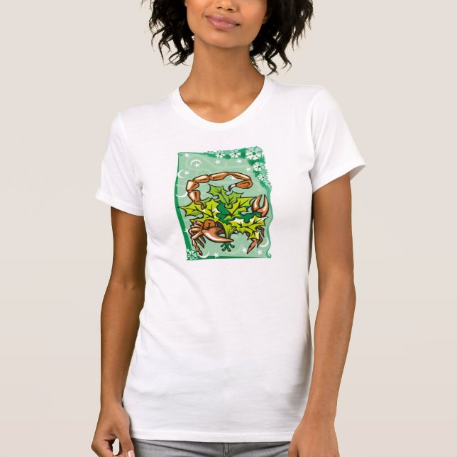 T-shirt Scorpion floral en saint (Devant)