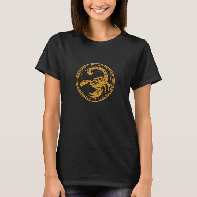T-shirt Scorpion Jaune Astrologie Signe du zodiaque Scorpi (Devant)
