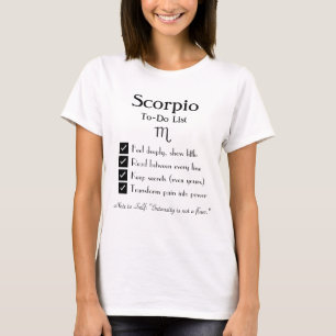 T-shirt Scorpion - Liste des tâches