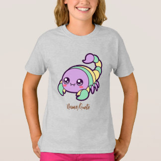 T-shirt Scorpion Mignon Kawaii Dessin Animé Pastel