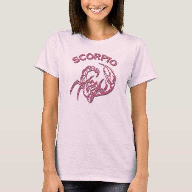 T-SHIRT SCORPION ROSE (Devant)