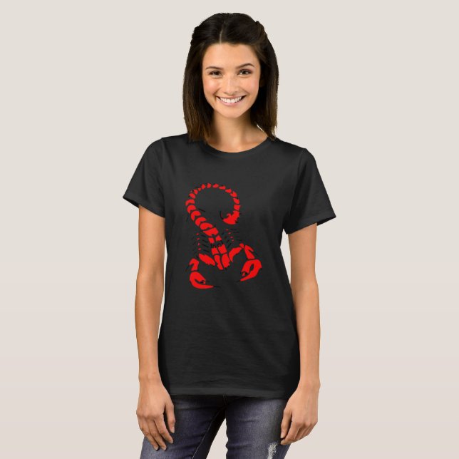 T-shirt Scorpion venimeux rouge insecte très venimeux (Devant entier)