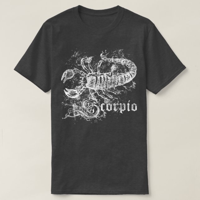 T-shirt Scorpion Vintage Zodiac (Design devant)