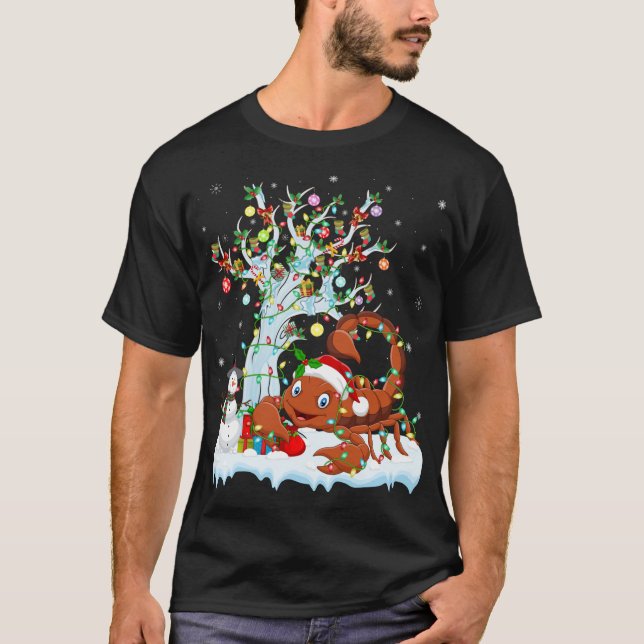 T-shirt Scorpion Xmas Élément Arbre Éclairage Scorpion Chr (Devant)