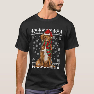 T-shirt Scotia Duck Tolling Retrivers Chien Père Noël Xmas