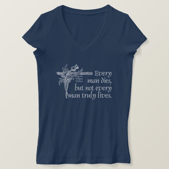 T-shirt Scotland Cote, Sir William Wallace, Thistle (Design devant)