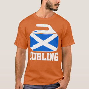 T-shirt Scotland Curling I Scotland Drapeau Curling Stone