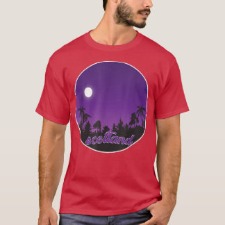 T-shirt scotland De nuit avec Palms