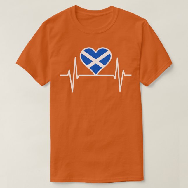 T-shirt Scotland Heartbeat (Design devant)