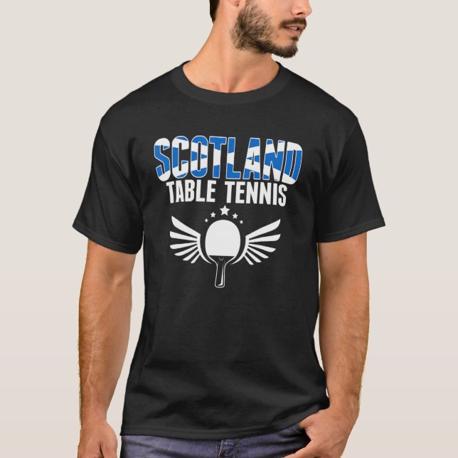 T-shirt Scotland Table Tennis Scotland Ping Pong Suppo (Devant)