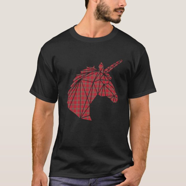 T-shirt Scotsman Scotland Unicorn Plaid Tartan Day Scottis (Devant)