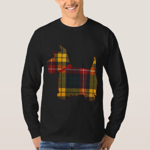 T-shirt Scottie Chien Scottish Terrier Buchanan Tartan Pla