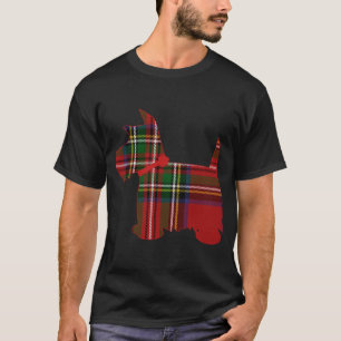 T-shirt Scottie Dog Scottish Terrier Royal Stewart Tartan