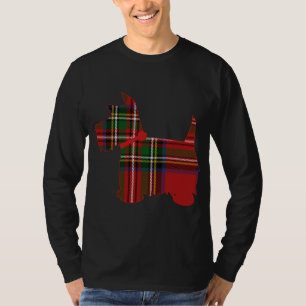 T-shirt Scottie Dog Scottish Terrier Royal Stewart Tartan