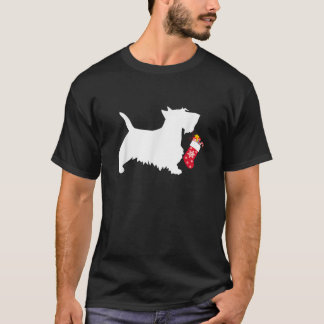 T-shirt Scottie Scottish Terrier Christmas Stocking Dog  
