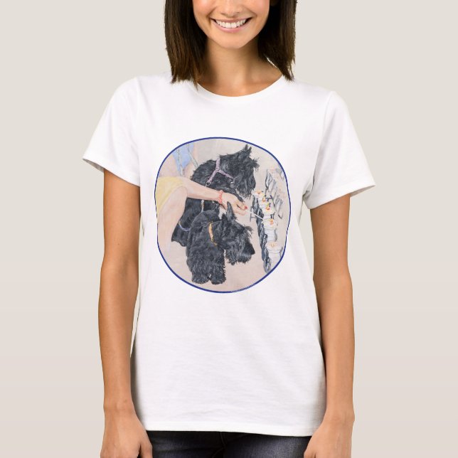 T-shirt Scotties Allume des bougies (Devant)