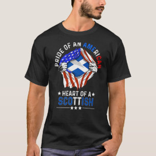 T-shirt Scottish American America Pride Étrangère Écosse F