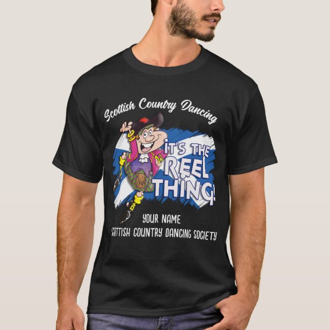 T-shirt Scottish Country Dancing - C'est le truc de bobine (Devant)