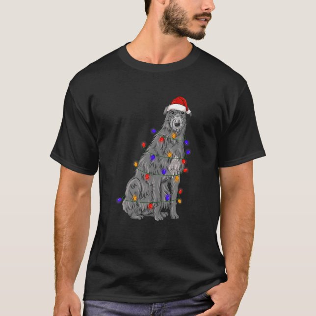 T-shirt Scottish Deerhound Chien portant le Casquette de N (Devant)