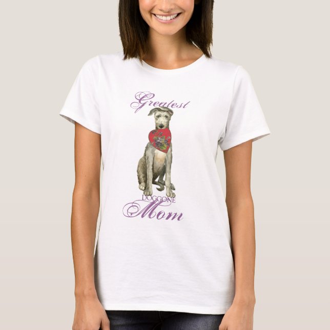 T-shirt Scottish Deerhound Heart Maman (Devant)