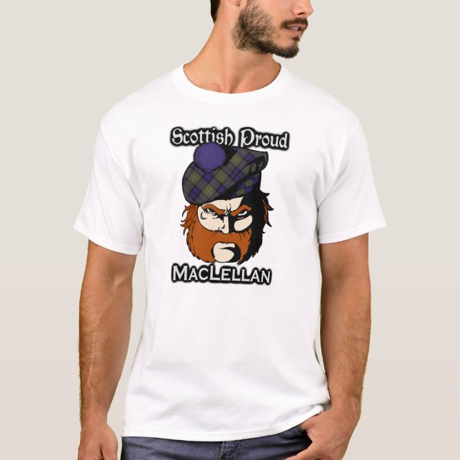 T-shirt Scottish Fiers Clan MacLellan Tartan (Devant)
