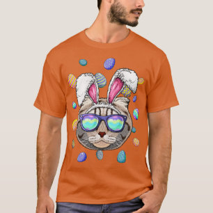 T-shirt Scottish Fold Easter Bunny Ears Funny Easter Eggs
