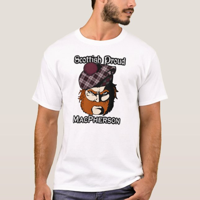 T-shirt Scottish Proud Clan MacPherson Tartan (Devant)