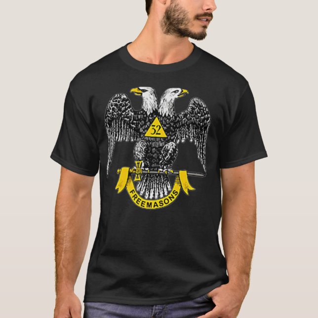 T-shirt Scottish Rite Eagle 32nd Degree - Freemason Toxits (Devant)