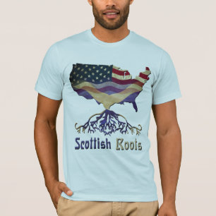 T-shirt Scottish Roots USA Flag Heritage