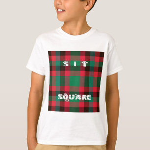 T-shirt Scottish Royal À damiers Tartan Plaid avec texte
