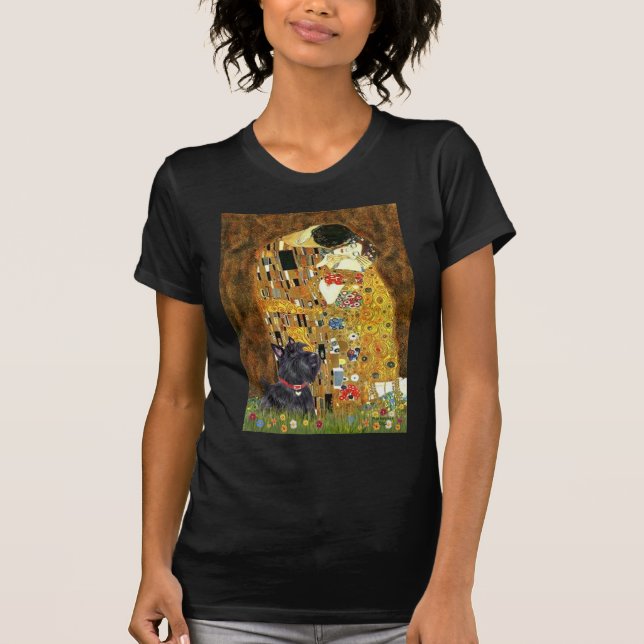 T-shirt Scottish Terrier 6 - Le baiser (Devant)