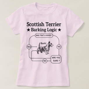 T-shirt Scottish Terrier Barres Logique Drôle Chien Sarcas