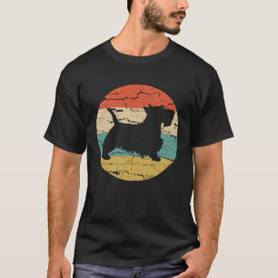 T-shirt Scottish Terrier Chien Vintage Maman Papa Retro