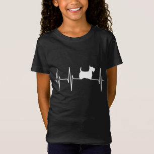 T-Shirt Scottish Terrier Dog Heartbeat - Scottie Amoureux