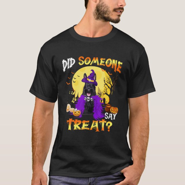 T-shirt Scottish Terrier Halloween Quelqu'Un A Dit Traiter (Devant)